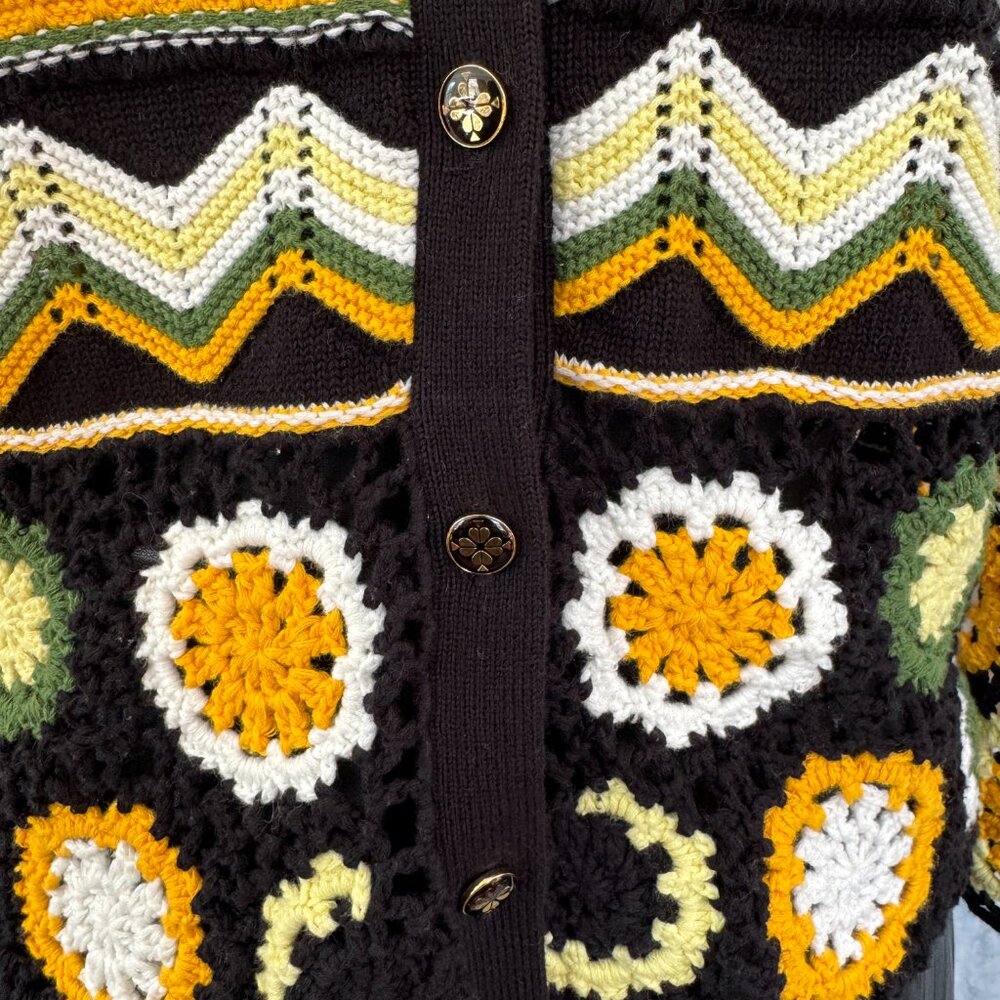 Kate Spade Daisy Crochet Cardigan - M - Picture 5 of 7